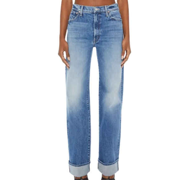 MOTHER Straight Leg Jeans - Medium Blue